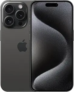 Apple iPhone 15 Pro, 256GB, Black Titanium - Unlocked (Renewed)
