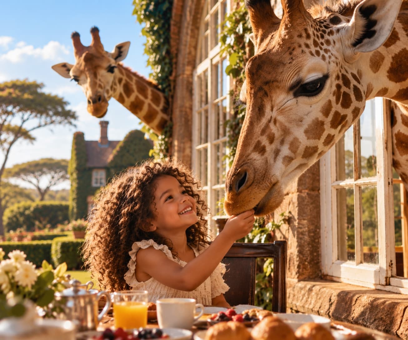A Little Girl’s Big Dream: Breakfast with Giraffes in Kenya